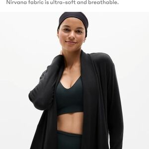 Athleta Black and Dark Green Intimates Set